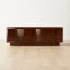 Shutter High-Gloss Walnut Wood Media Console -Home Furnishings Store ShutterMediaCredenzaSHS23