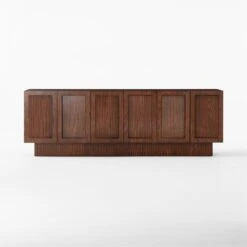 Shutter High-Gloss Walnut Wood Media Console -Home Furnishings Store ShutterMediaCredenzaSOSSS23