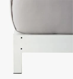 Simple White Metal California King Platform Bed -Home Furnishings Store SimpleWhiteMetalBaseAVF19