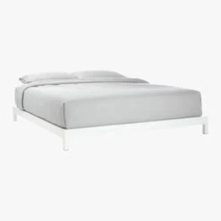 Simple White Metal California King Platform Bed -Home Furnishings Store SimpleWhiteMetalBaseK3QFF19
