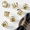 Slink Gold Napkin Rings Set Of 8 2 Slink Gold Napkin Rings Set Of 8 -Home Furnishings Store SlinkGoldNapkinRingS8SHF20