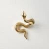 Unlacquered Brass Snake Wall Hook -Home Furnishings Store SnakeUnlqdBrassWallHookSHS23