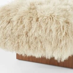 Socca Taupe Sheepskin Upholstered Bench 67'' -Home Furnishings Store SoccaSheepskinBenchAVSSS23