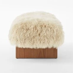 Socca Taupe Sheepskin Upholstered Bench 67'' -Home Furnishings Store SoccaSheepskinBenchSDSSS23