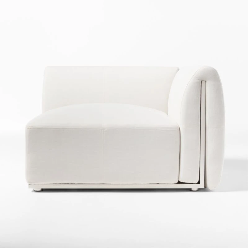 Sonya Outdoor Corner Chair With Neutral Sunbrella® Cushions 4 Sonya Outdoor Corner Chair With Neutral Sunbrella® Cushions - Image 2