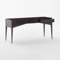 Spillo 2-Drawer Black Burl Wood Desk -Home Furnishings Store SpilloBurlWoodDesk3QAVSSF22