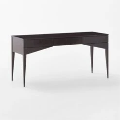 Spillo 2-Drawer Black Burl Wood Desk -Home Furnishings Store SpilloBurlWoodDesk3QSSF22