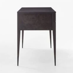 Spillo 2-Drawer Black Burl Wood Desk -Home Furnishings Store SpilloBurlWoodDeskSDSSF22