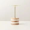 Stacked Marble And Brass Pillar Candle Holder Small -Home Furnishings Store StackedMrblStandSmallSHF22
