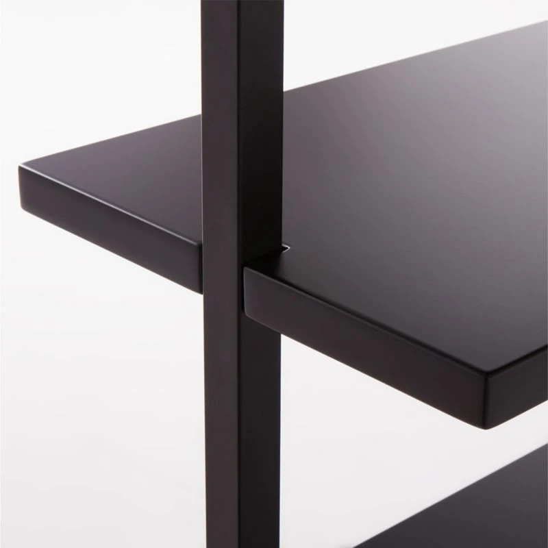 Stairway Wide Black Metal Wall Mount Bookshelf 96'' 8 Stairway Wide Black Metal Wall Mount Bookshelf 96'' - Image 6
