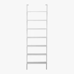 Stairway White Wall-Mounted Bookcase - 96" Height -Home Furnishings Store StairwayBookcaseWhiteS12