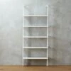 Stairway White Metal Wall Mount Bookshelf 72.5'' 1 Stairway White Metal Wall Mount Bookshelf 72.5'' -Home Furnishings Store StairwayBookcaseWhiteShortAVSHS16 1x1