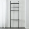Stairway Black Wall Mount Desk With Shelves 96'' -Home Furnishings Store StairwayDeskBlackTallBlkROS18