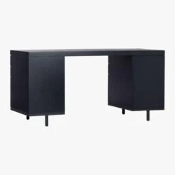 Stairway 6-Drawer Black Wood Desk -Home Furnishings Store StairwayModDskW2DrwrBk3QBS20