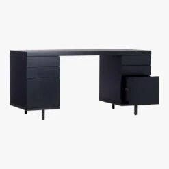 Stairway 6-Drawer Black Wood Desk -Home Furnishings Store StairwayModDskW2DrwrBkAV3QS20