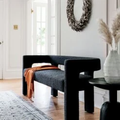 Raumont Handknotted Black Detailed Area Rug 5'x8' 15 Raumont Handknotted Black Detailed Area Rug 5'x8' -Home Furnishings Store StatureBenchBlackOC20 1x1