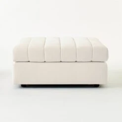 Stitch Fabric Ottoman -Home Furnishings Store StitchOttomanNaturalSOF20