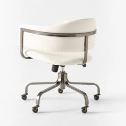 Stretta Ivory Velvet Office Chair 12 Stretta Ivory Velvet Office Chair -Home Furnishings Store StrettaIvoryMtlOffcChair3QBSSS22