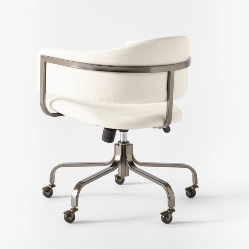 Stretta Ivory Velvet Office Chair 7 Stretta Ivory Velvet Office Chair - Image 5
