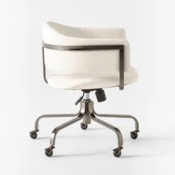 Stretta Ivory Velvet Office Chair 11 Stretta Ivory Velvet Office Chair -Home Furnishings Store StrettaIvoryMtlOffcChairSDSSS22