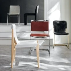 Hide Faux Leather Black Dining Chair -Home Furnishings Store StrutGreyChairFB21 1x1