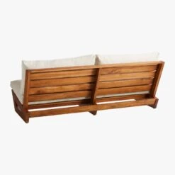 Sunset Teak Outdoor Patio Loveseat -Home Furnishings Store SunsetTeakLoveseat3QBS19