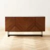 Suspend Marble And Brown Walnut Wood Media Console -Home Furnishings Store SuspendMediaConsoleSHS22