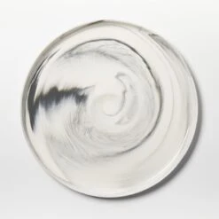 Swirl Black And White Serving Platter -Home Furnishings Store Swirl14inServingPlatterF20