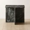 T Black Marble Short Side Table -Home Furnishings Store TMrblBlkShortSideTableSHF22