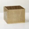 Tegan Perforated Brass Metal Storage Basket Small