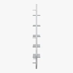 Tesso Chrome Metal Wall Mount Bookshelf -Home Furnishings Store TessoBookcaseChrmGlsSdF8