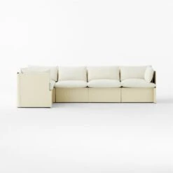 Tol 5-Piece Ivory Boucle Sectional Sofa -Home Furnishings Store Tol5PcIvoryBoucleSectSOSSF23
