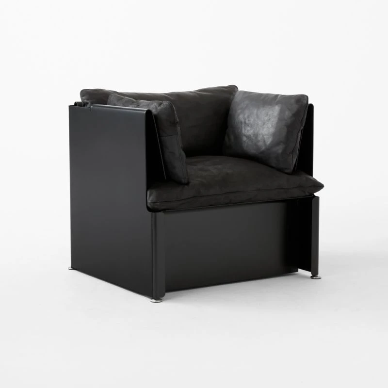 Tol Black Leather Chair 6 Tol Black Leather Chair - Image 4