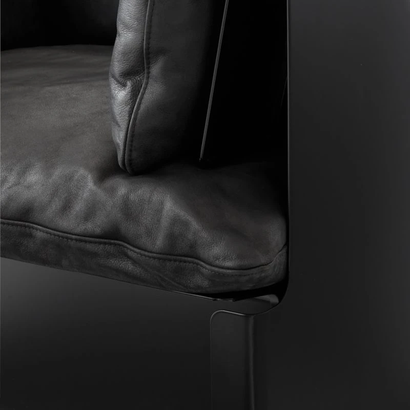 Tol Black Leather Chair 10 Tol Black Leather Chair - Image 8
