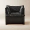Tol Black Leather Chair -Home Furnishings Store TolBlackLeatherChairSHF23