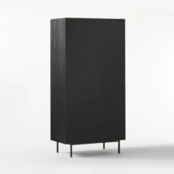 Trace Black Wire Bookcase -Home Furnishings Store TraceBlkMeshDoorBookcase3QBF20