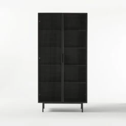 Trace Black Wire Bookcase -Home Furnishings Store TraceBlkMeshDoorBookcaseSOF20