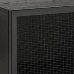 Trace Black Wire Bookcase -Home Furnishings Store TraceBlkMshDrMediaCrdnzAVF20