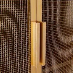 Trace Brass Wire Bookcase 21 Trace Brass Wire Bookcase -Home Furnishings Store TraceBrassMshDoorBookcaseAVF19