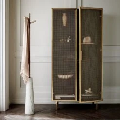 Trace Brass Wire Bookcase 14 Trace Brass Wire Bookcase -Home Furnishings Store TraceBrassWireMeshFB21 1x1