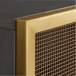 Trace Brass Wire Mesh Credenza -Home Furnishings Store TraceBrssMeshDrMediaCrdnzAV2S18