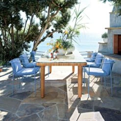 Navene Blue Outdoor Dining Armchair -Home Furnishings Store TrettoFauxRattanDiningAP21 1x1