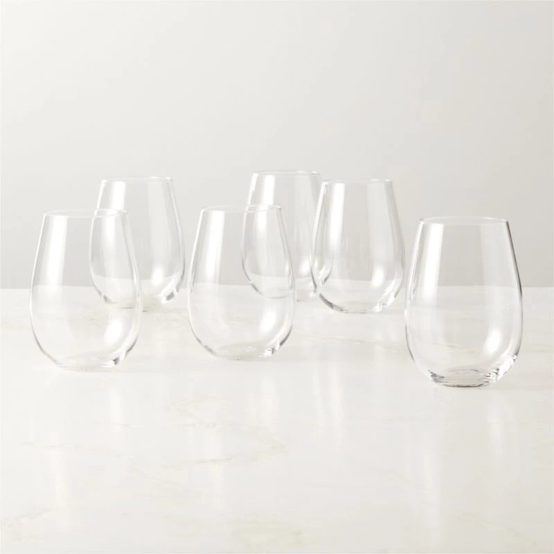 True Stemless Wine Glass Set Of 6 3 True Stemless Wine Glass Set Of 6