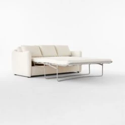 Tuffare White Performance Fabric Sleeper Sofa Queen -Home Furnishings Store TuffareWhiteSleeperSofa3QAVSSF23