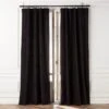 Black Velvet Window Curtain Panel 48''x96'' -Home Furnishings Store VelvetBlack96CurtainPnlSHS23