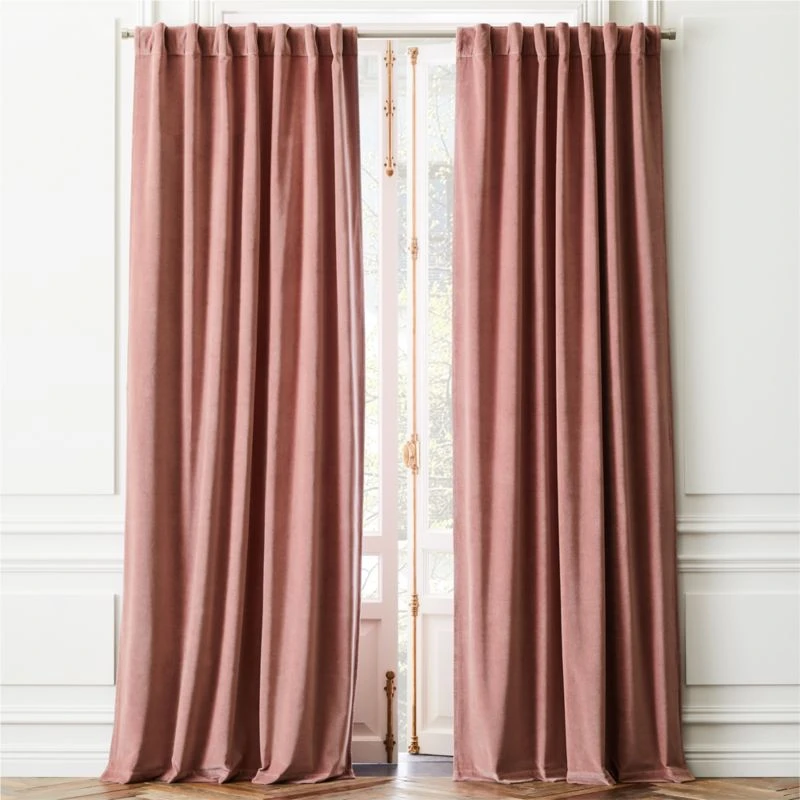 Velvet Dusty Orchid Curtain Panel 48"x120" 3 Velvet Dusty Orchid Curtain Panel 48"x120"