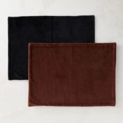 Black Velvet Placemat -Home Furnishings Store VelvetNRumRasinPlacematGrpFHF22