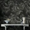 Venation Soft Black Wallpaper -Home Furnishings Store VenationDarkWallpaperSHS22
