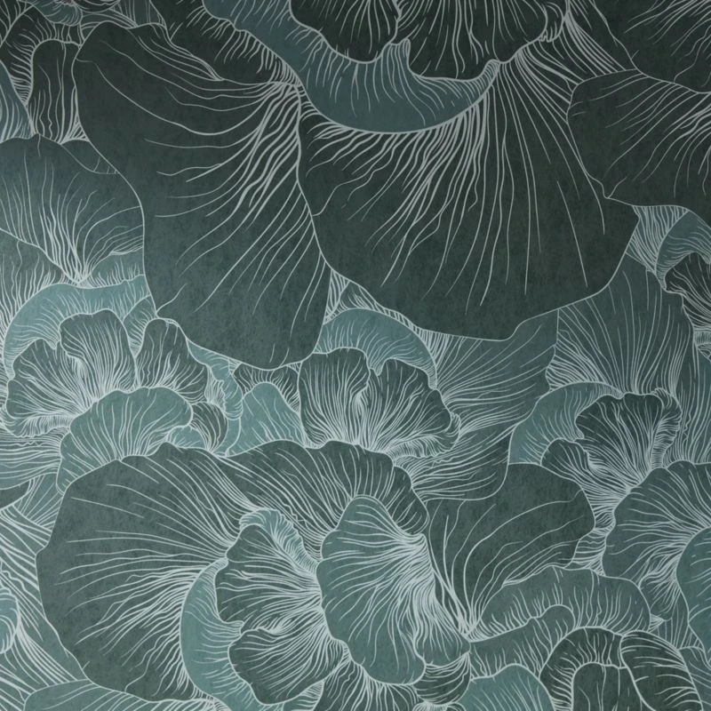 Venation Green Floral Wallpaper 3 Venation Green Floral Wallpaper