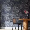 Venation Navy Wallpaper 1 Venation Navy Wallpaper -Home Furnishings Store VenationRoyalSHF21